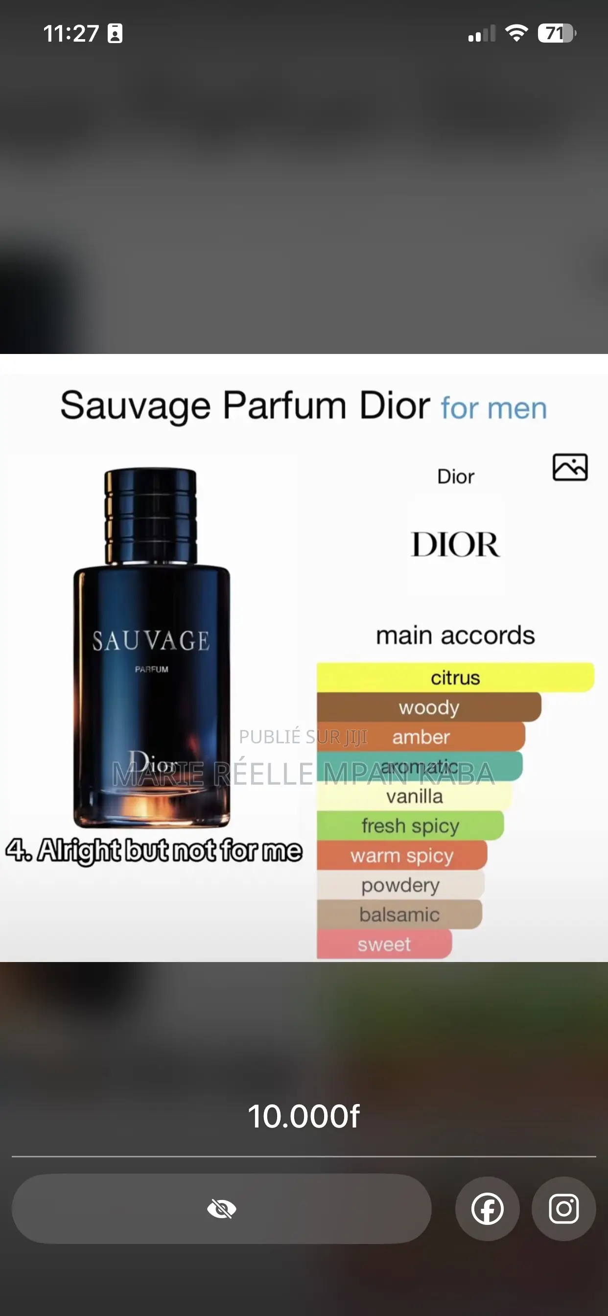 Parfum De La Maison Christian Dior