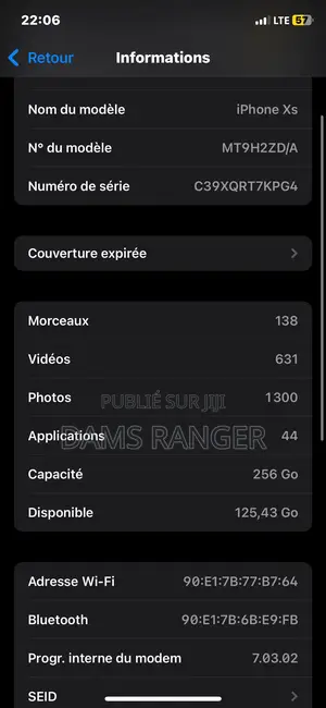 Apple iPhone XS 256 GB Noir