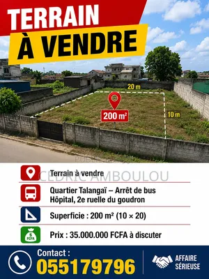 Demi Parcelle À Vendre Dans Talangaï 200m2 Soit 10/20