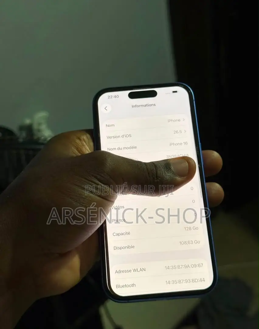 Nouveau Apple iPhone 16 128 GB Bleu