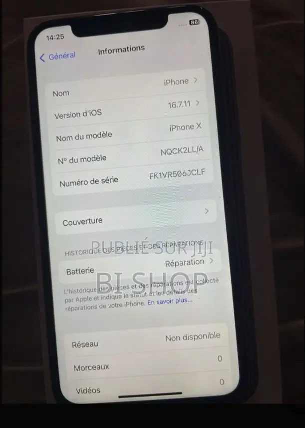 Nouveau Apple iPhone X 256 GB Blanc