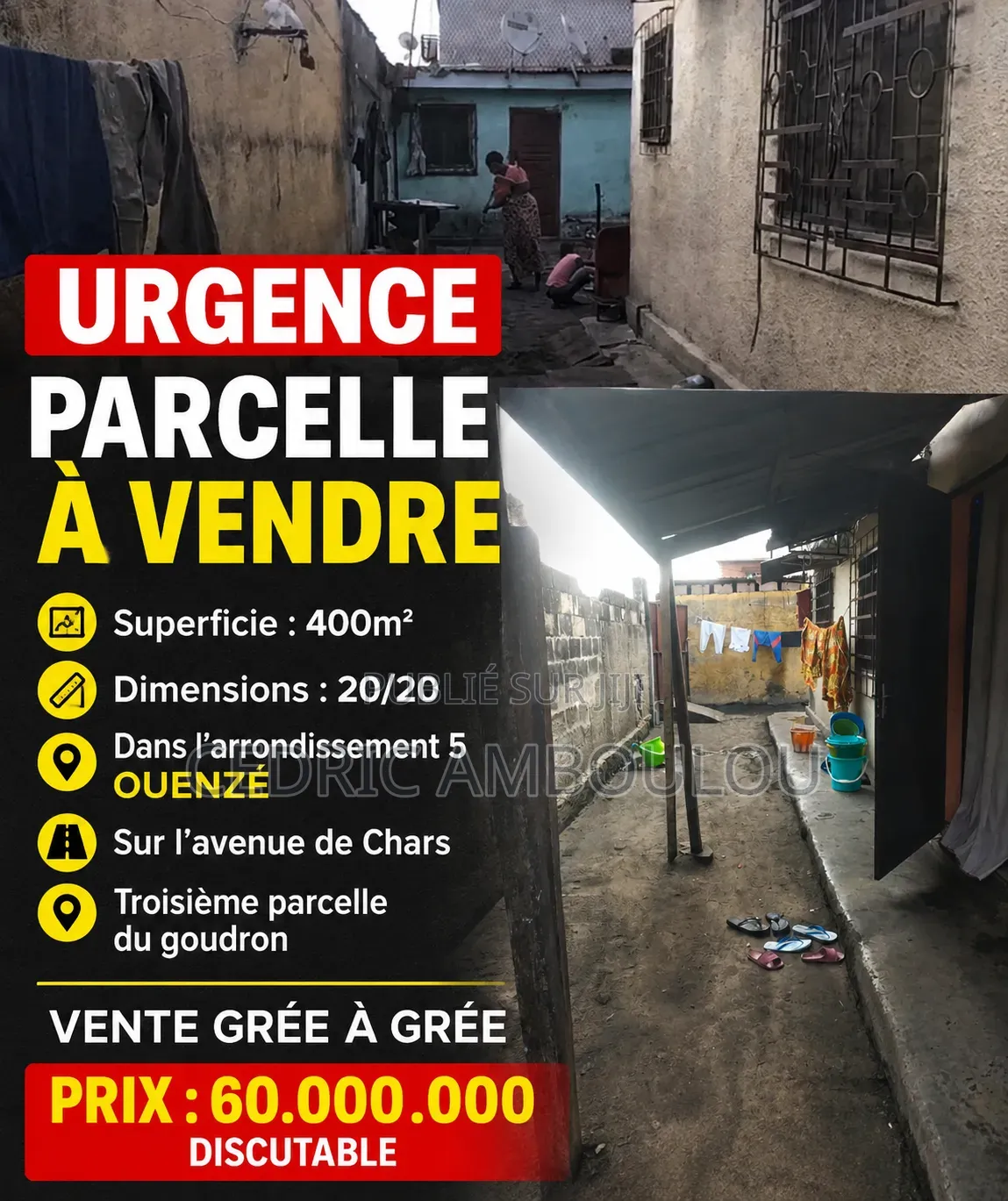 Parcelle À Vendre 20/20 Dans Ouenze Sur Avenue De Chars