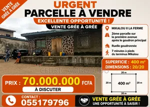 Parcelle À Vendre À Mikalou La Ferme 400m2 Soit 20/20