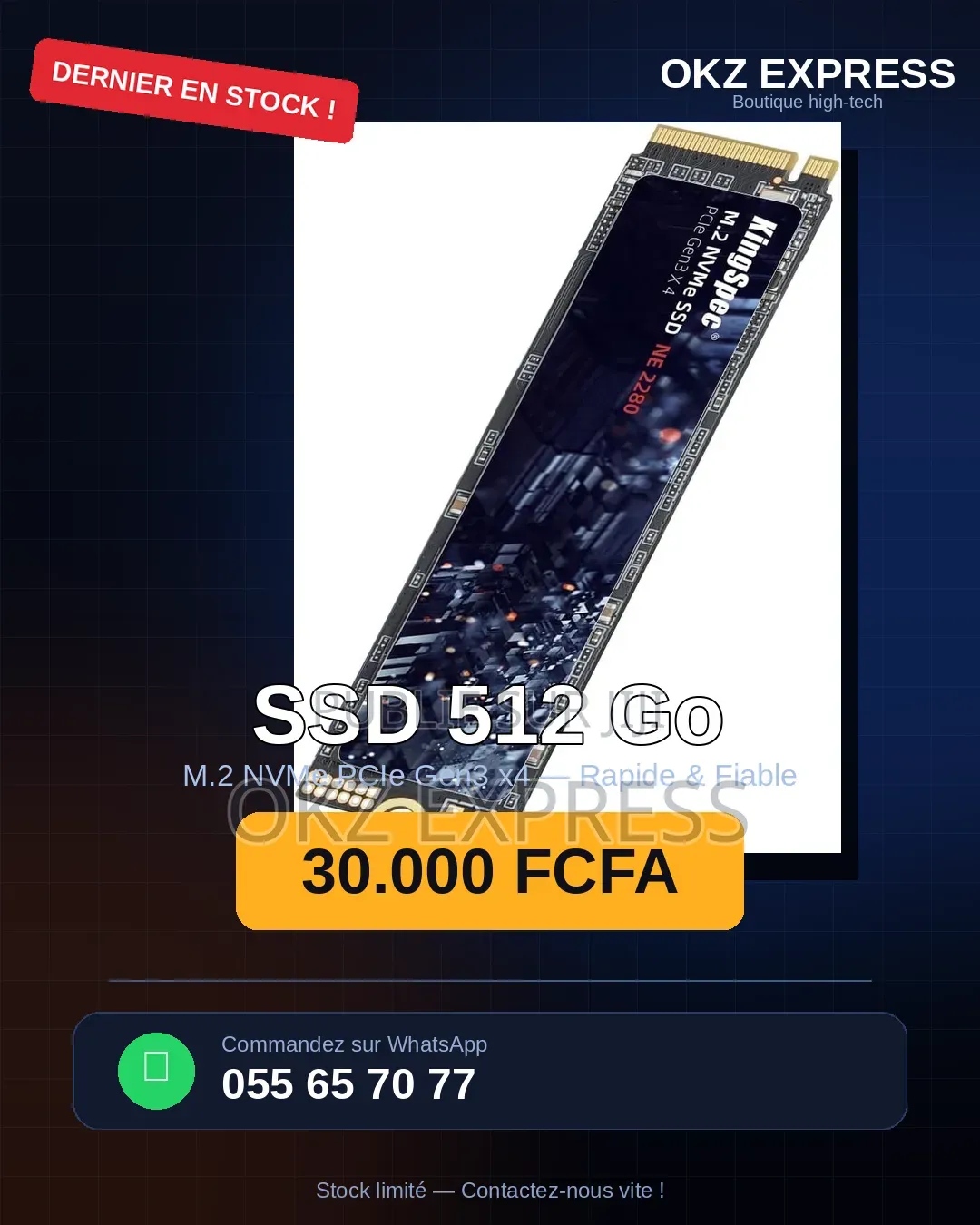 SSD M.2 Sata À Clé B+M