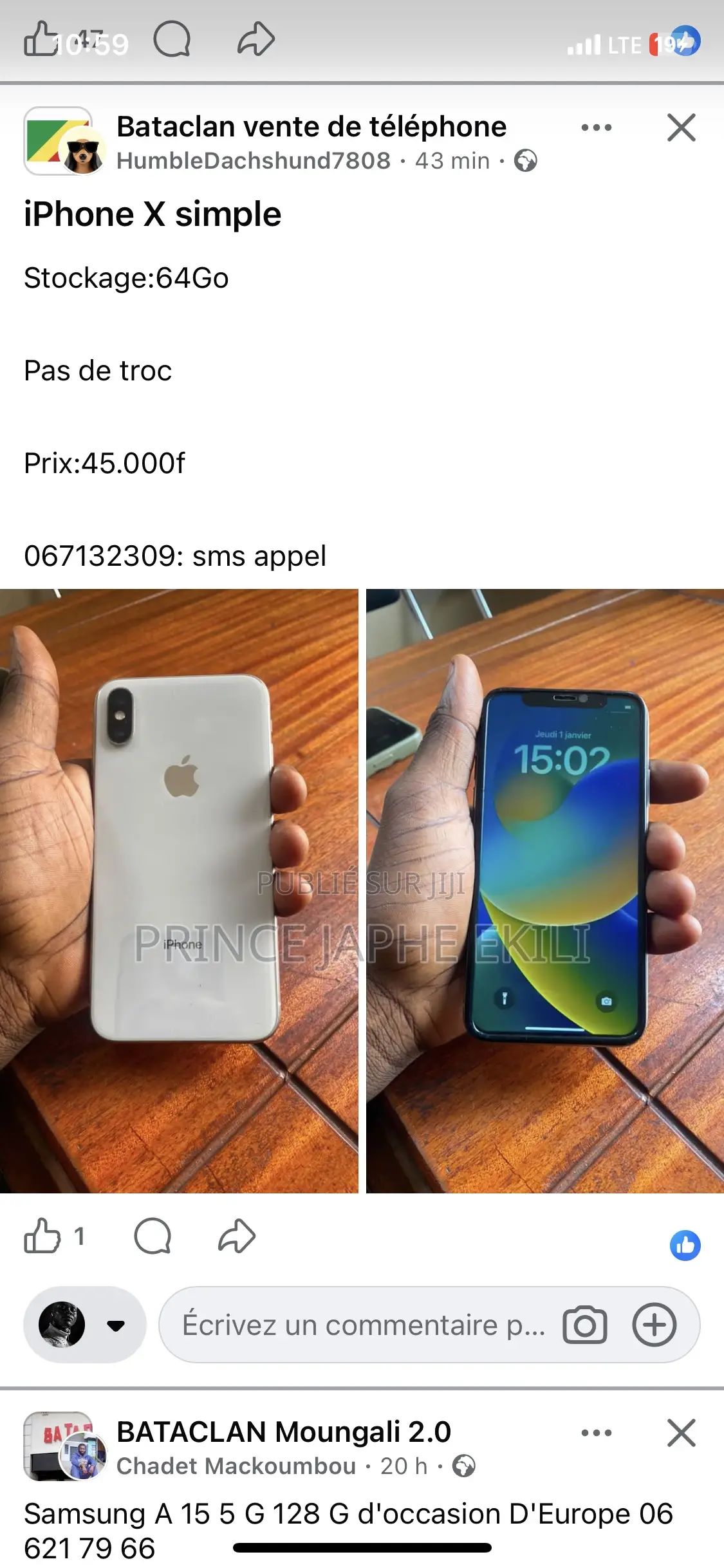 Apple iPhone X 64 GB Blanc