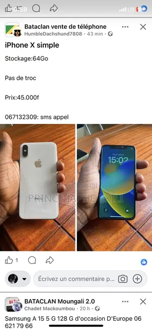 Apple iPhone X 64 GB Blanc