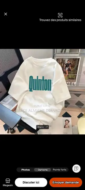 T-Shirt Décontracté Oversize en Coton, Design Personnalisé.