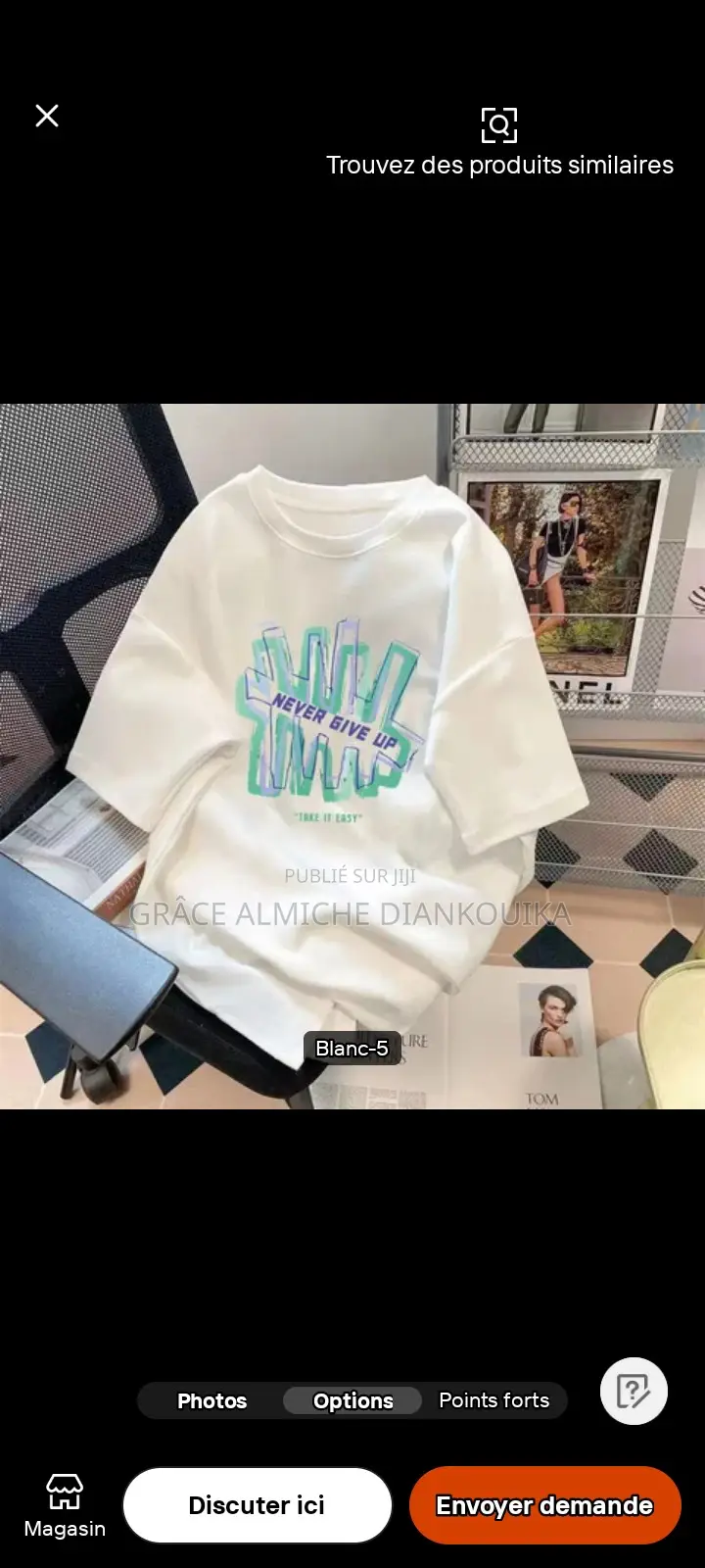 T-Shirt Décontracté Oversize en Coton, Design Personnalisé.