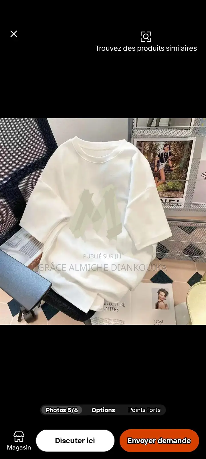 T-Shirt Décontracté Oversize en Coton, Design Personnalisé.