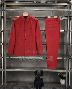 Ensemble Chemise Pantalon Homme Rouge