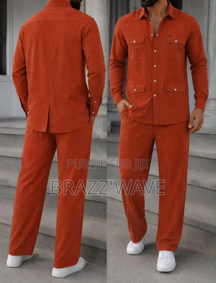 Ensemble Chemise Pantalon Homme Terracotta Style Safari
