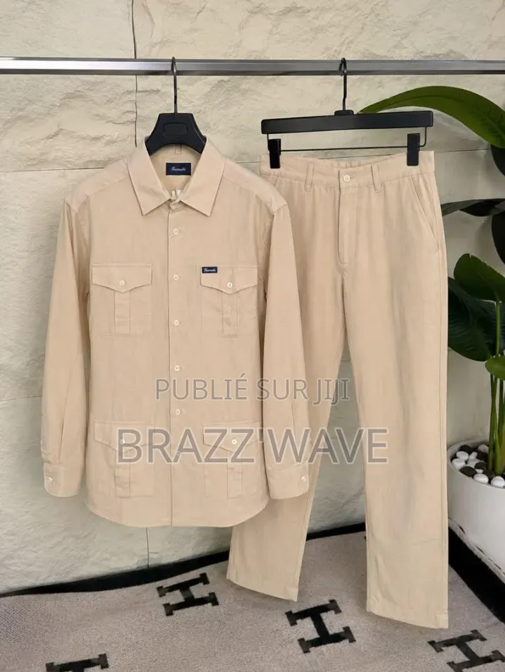 Ensemble Chemise Pantalon Homme Terracotta Style Safari