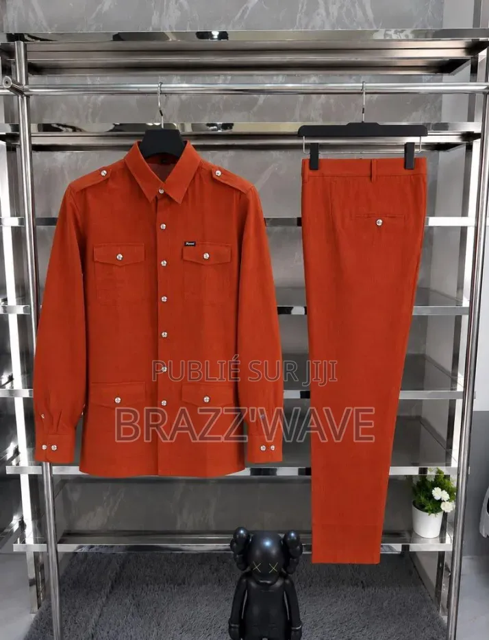 Ensemble Chemise Pantalon Homme Terracotta Style Safari
