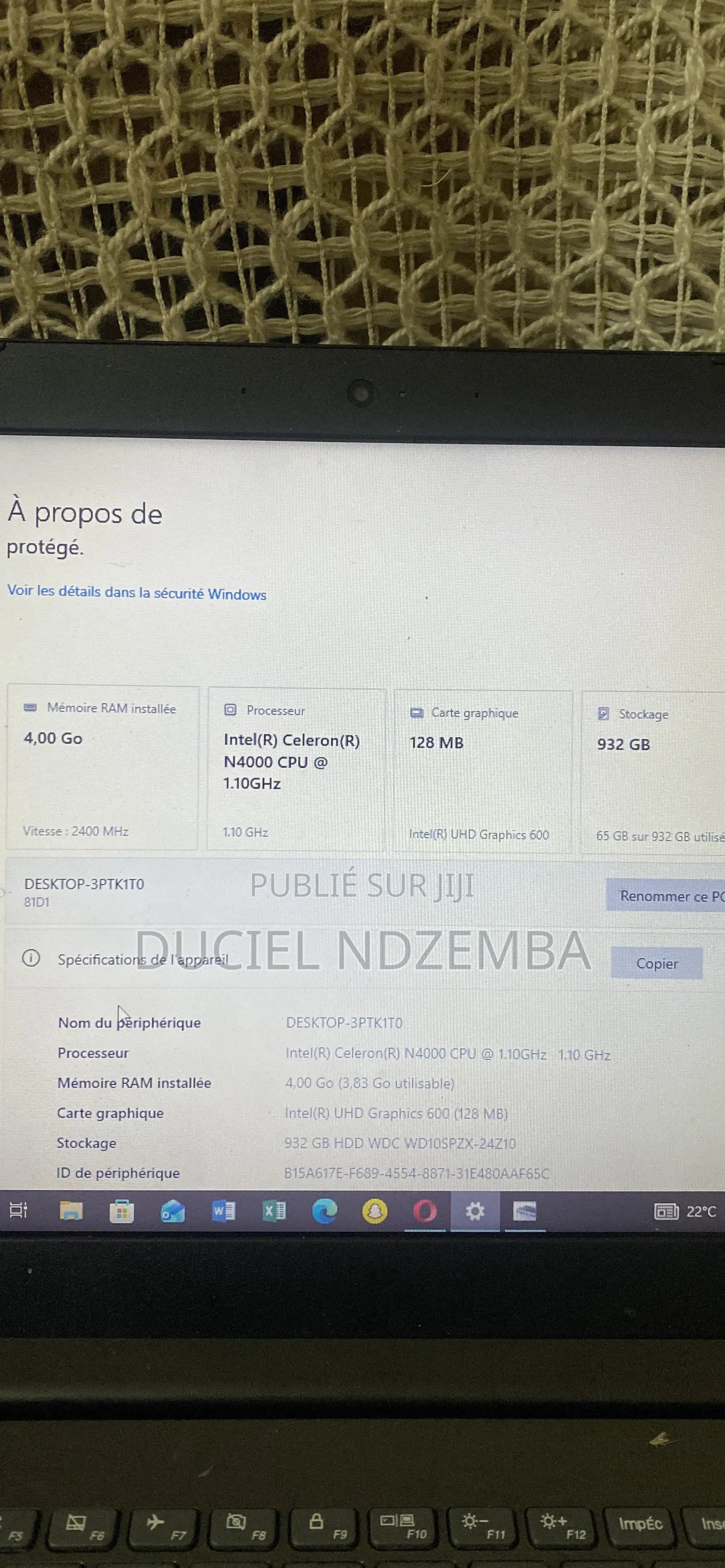 Ordinateur portable Lenovo IdeaPad 330 4GB Intel HDD 1T