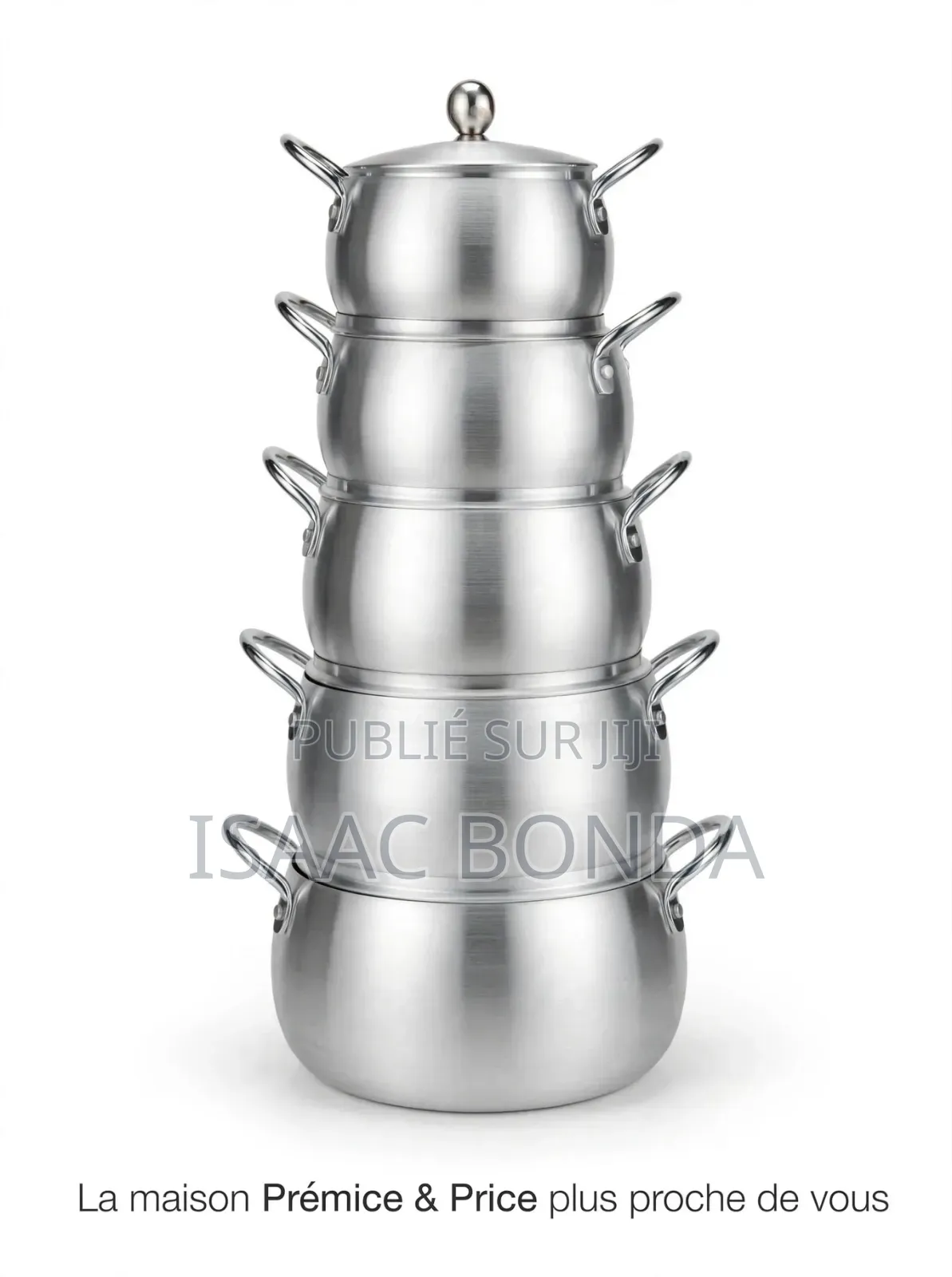 Batterie De 5 Faitouts Boule Aluminium
