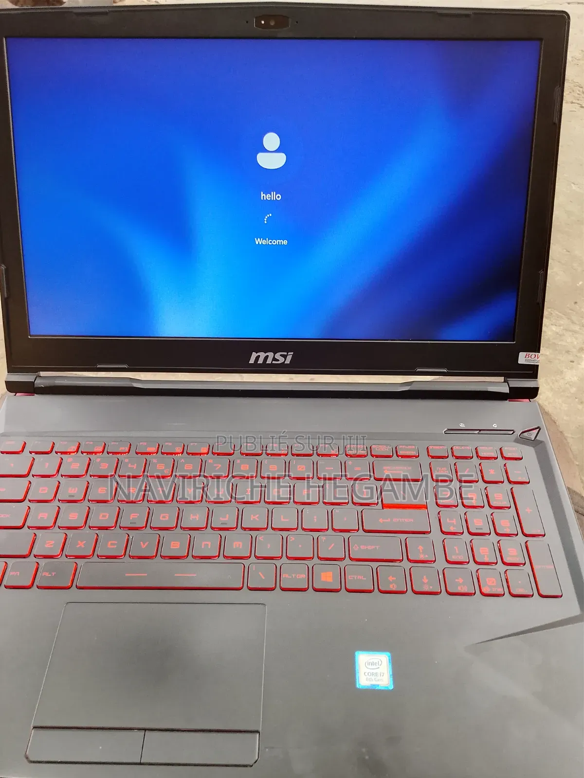 Nouveau Ordinateur portable MSI GL63 8RD 8GB Intel Core i7 SSD 128GB