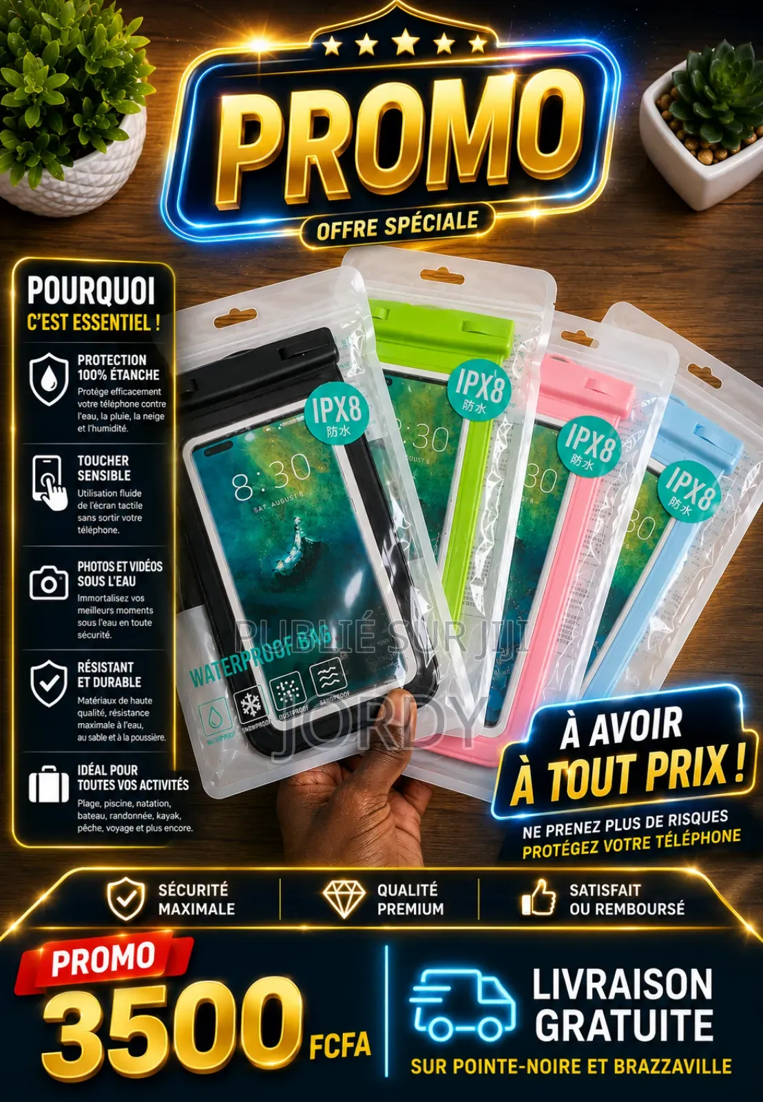 Protéger Votre Téléphone Contre La Pluie Avec Notre Water Pro of Bag