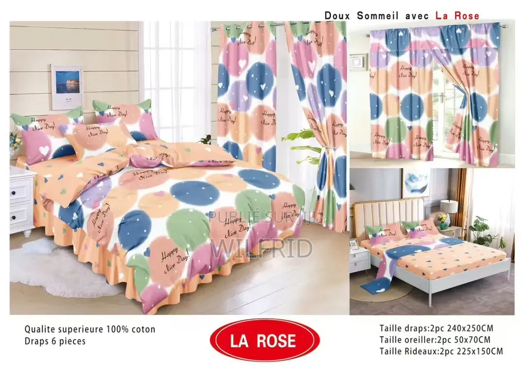 Draps De Lit en Coton