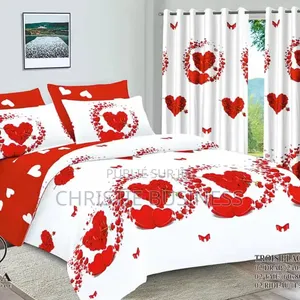Ensemble 2 Draps, 2 Taies D'oreiller, 2 Rideaux