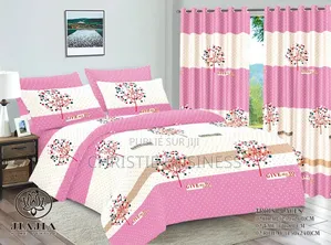 Ensemble 2 Draps, 2 Taies D'oreiller, 2 Rideaux