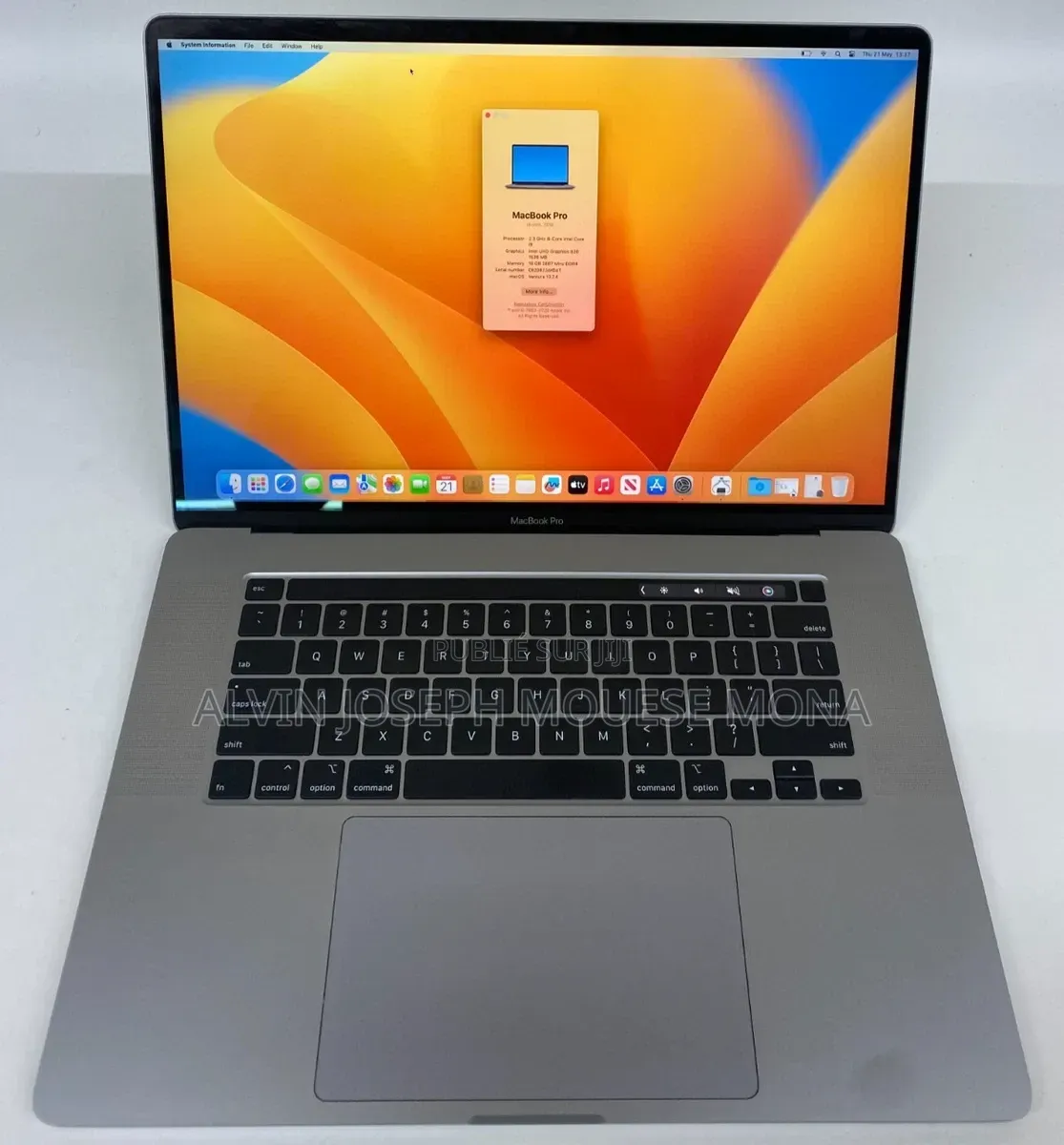 Ordinateur portable Apple MacBook 2019 64GB Intel Core i9 SSD 1T
