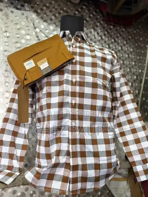 Ensemble Homme Chemise Rayée + Pantalon Gris