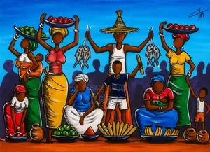 Collection d'Art Africain – Tableaux De Peinture Vibrants