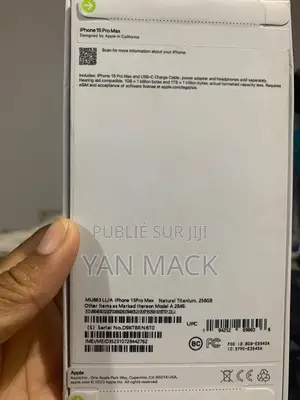 Nouveau Apple iPhone 15 Pro Max 256 GB Blanc