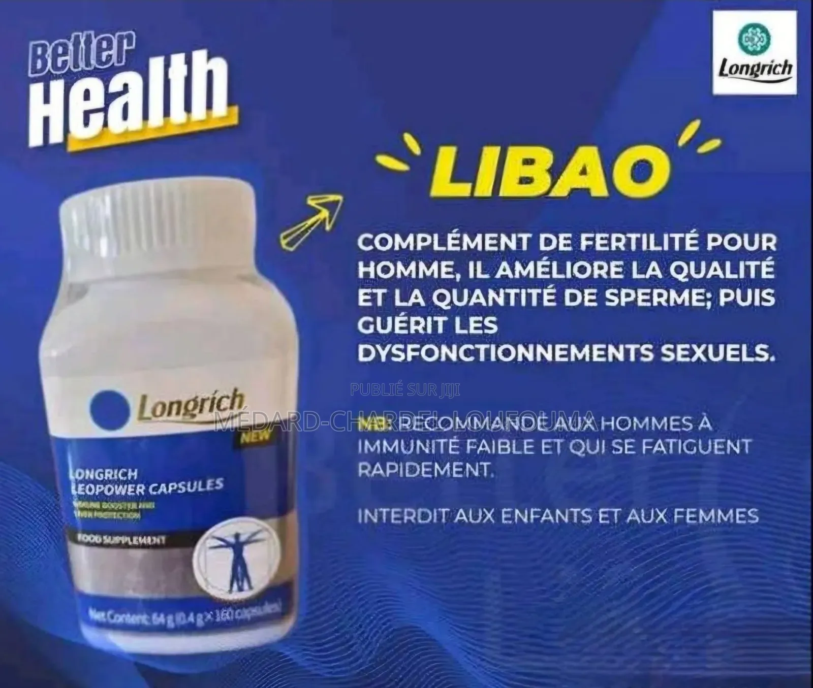 Libao Longrich (Le-Opower) Original – Vitalité Forme (Hommes)