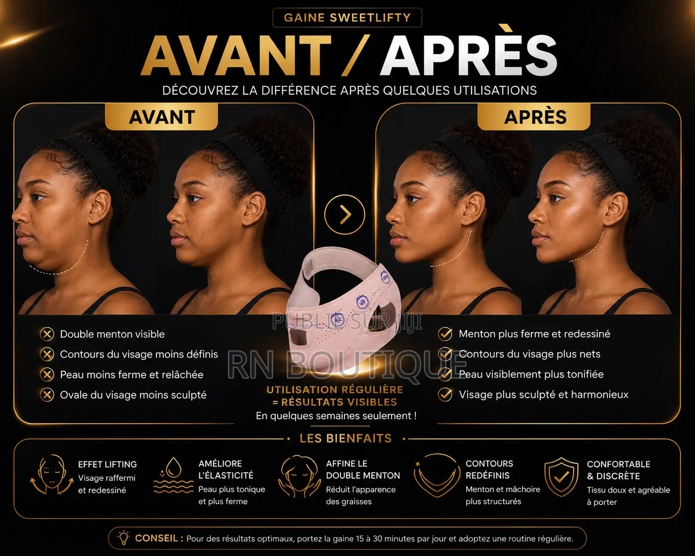 Masque Lift v Face Amincissant – Raffermissant Pour Le Visage