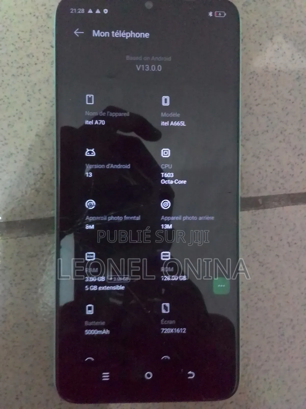 Itel A70 128 GB Vert