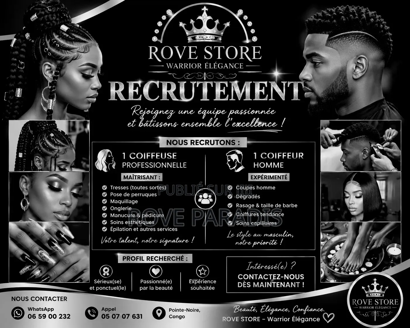 Coiffeuse Et Coiffeur Proffesionnel