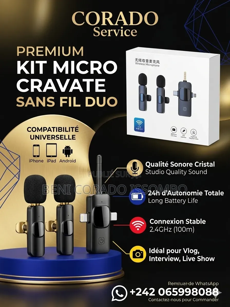 MICRO CRAVATE SANS FIL – Double Micro Professionnel