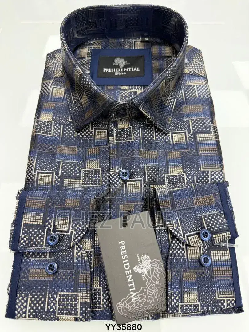 Chemise Homme PRESIDENTIAL Manches Longues Bleu Marine