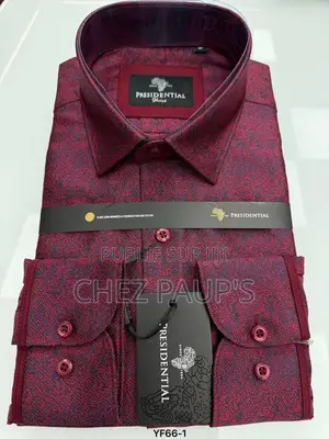 Chemise Homme PRESIDENTIAL Manches Longues Bleu Marine