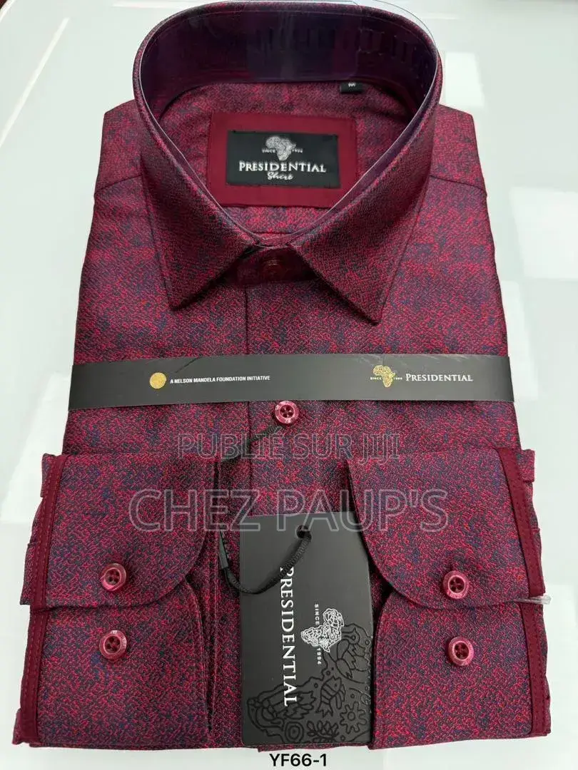 Chemise Homme PRESIDENTIAL Manches Longues Bleu Marine