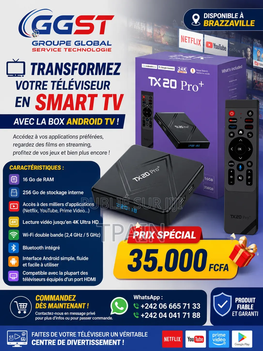Tx20 Pro+ 256 G De Mémoire Et 16G De RAM
