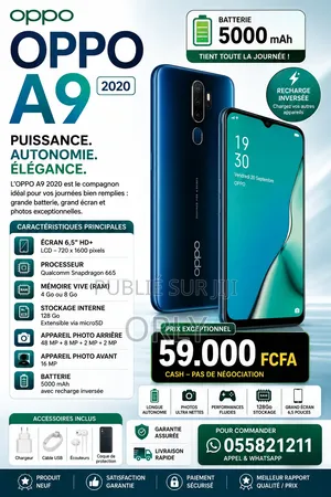 Nouveau Oppo A9 128 GB Noir