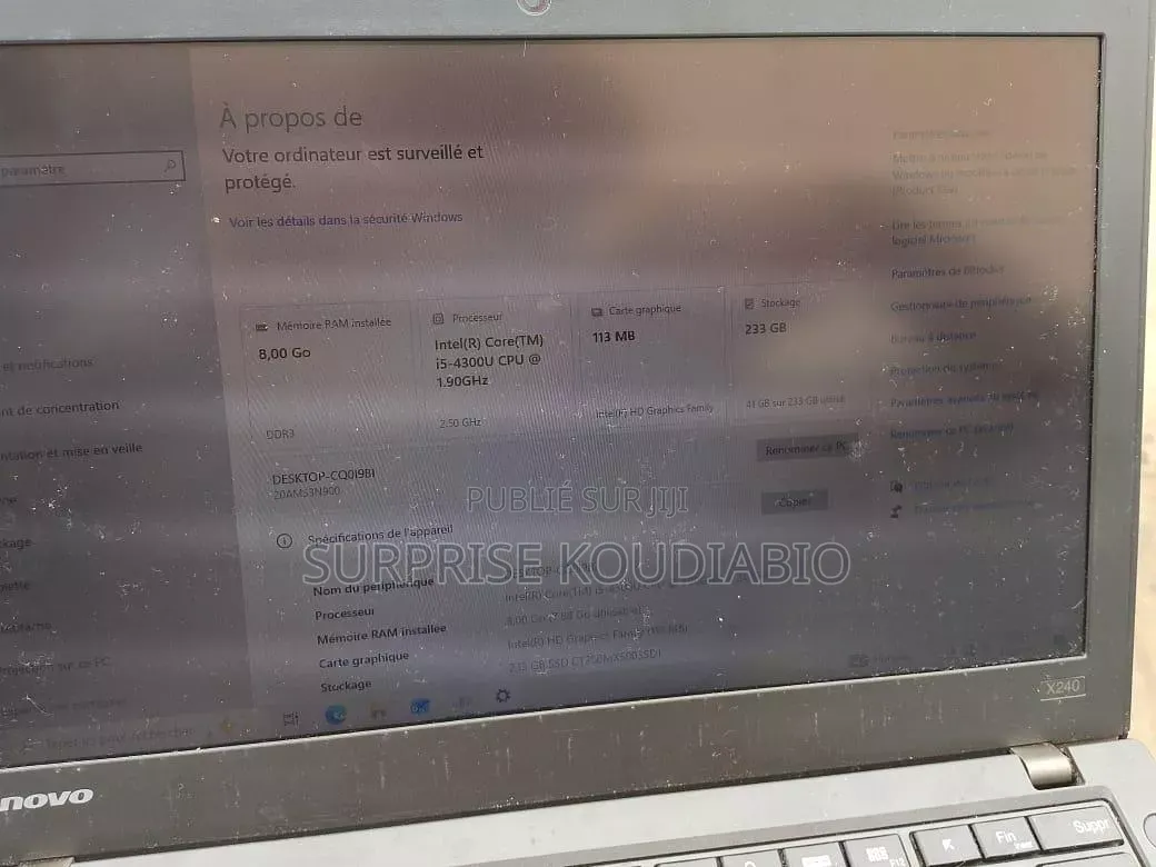 Ordinateur portable Lenovo 300e 8GB Intel HDD+SSD 256GB