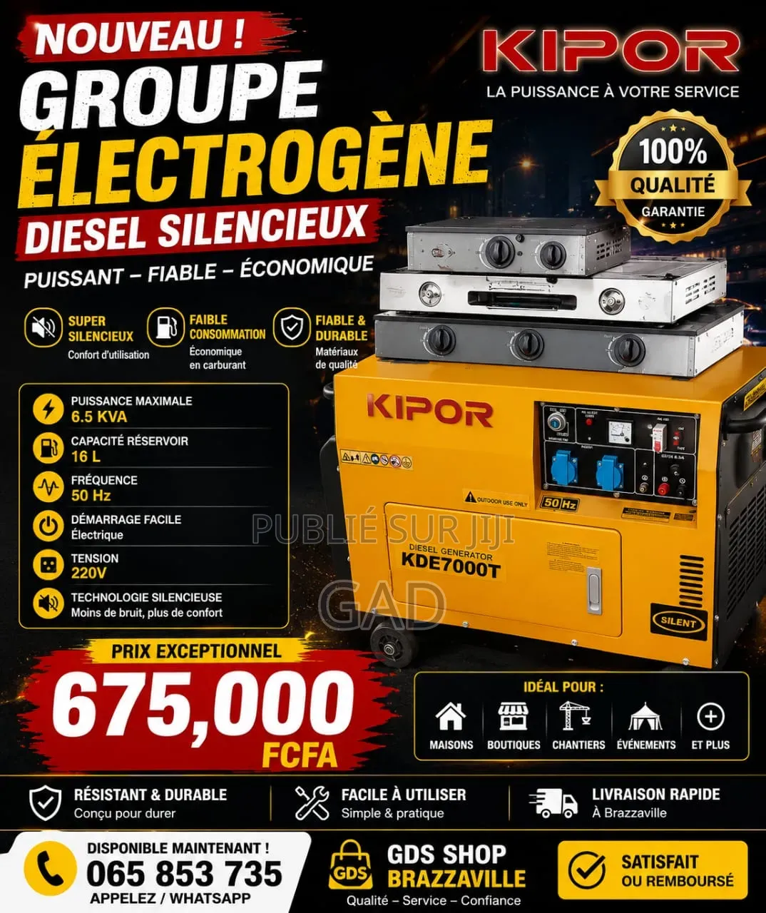 Groupe Électrogène 6, 5kva