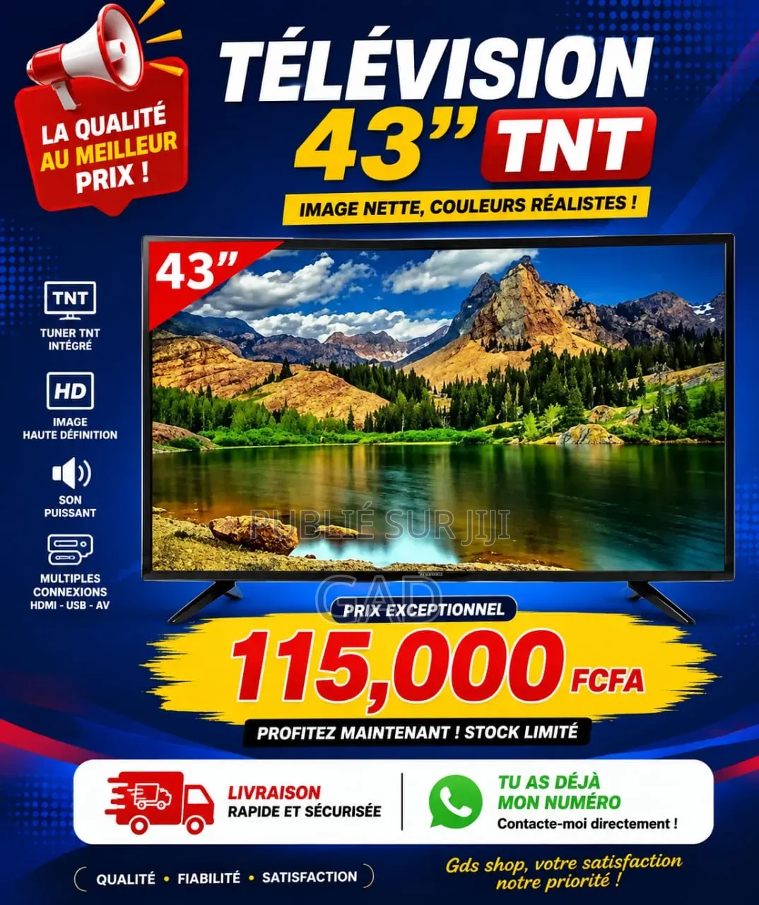 Télévision 43 Pouce TNT