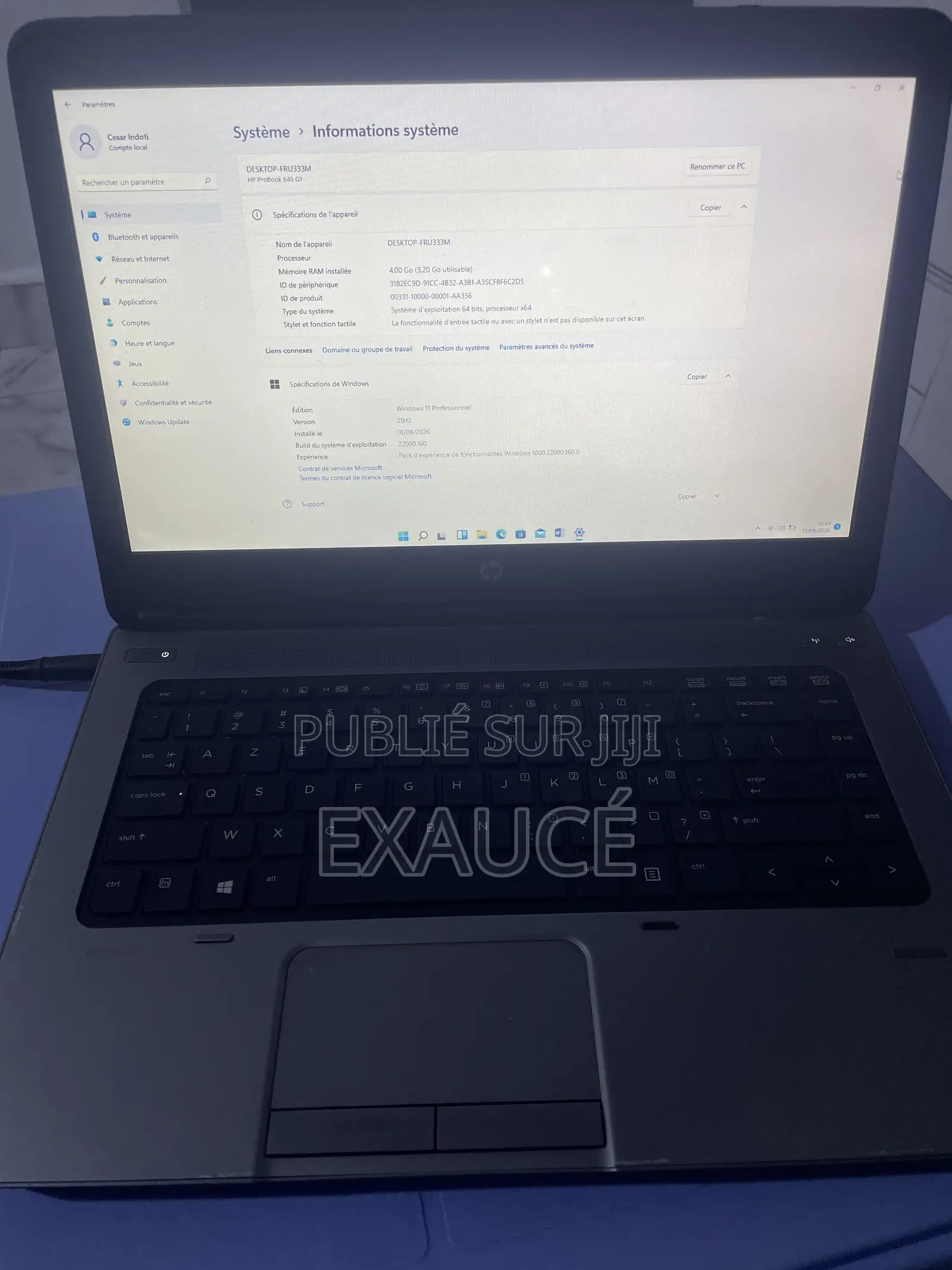 Ordinateur portable HP ProBook 640 G1 4GB Intel Core i5 HDD 256GB