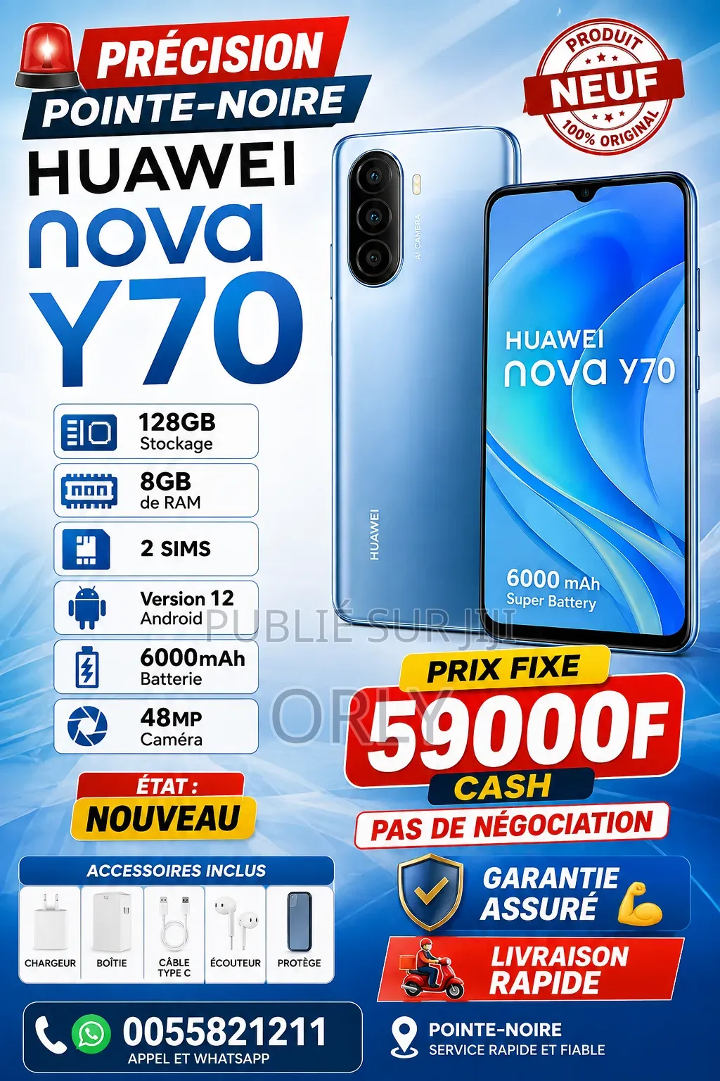 Nouveau Samsung Galaxy M15 128 GB Noir
