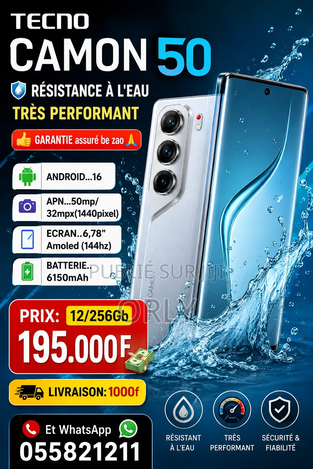 Nouveau Samsung Galaxy M15 128 GB Noir