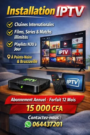 Installation Iptv Rapide Et Fiable - Pointé-Noire (1an)