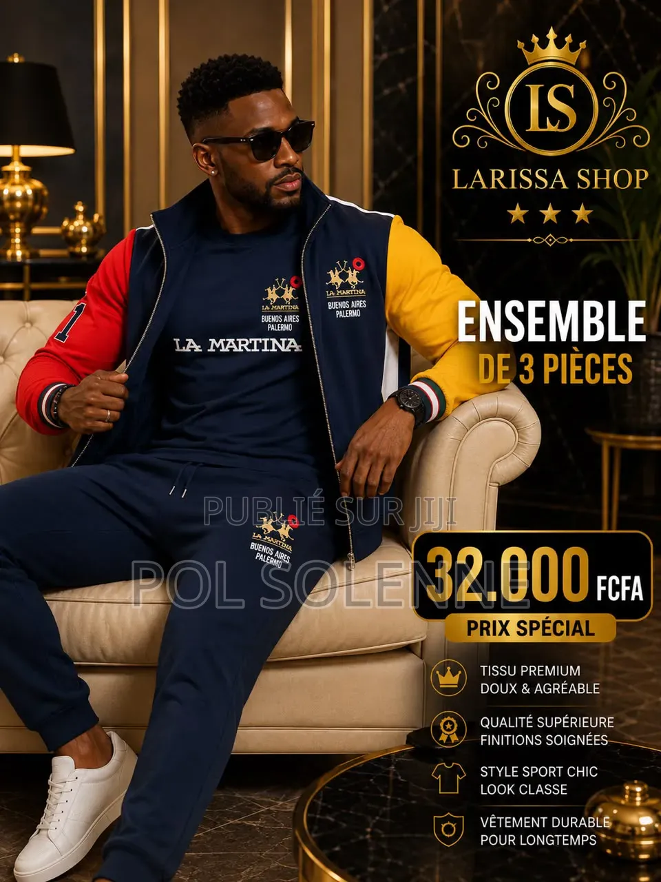 Ensemble De Trois Pièces Survêtements Plus T-Shirt
