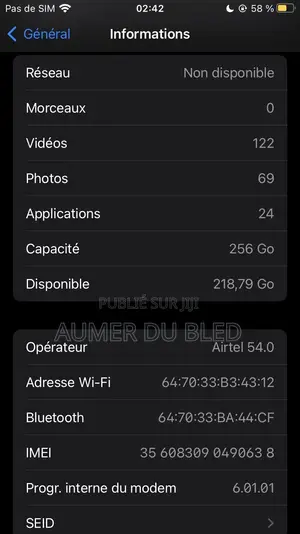 Apple iPhone 8 256 GB Autre