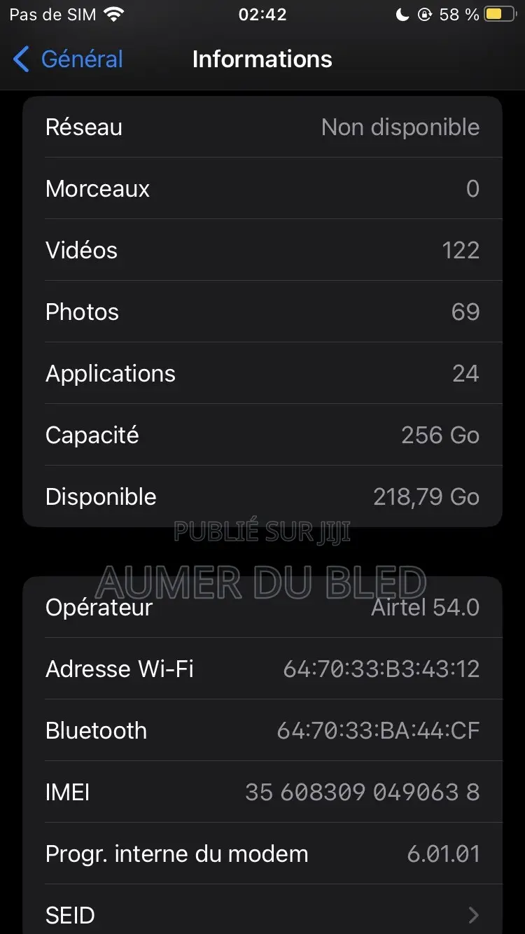 Apple iPhone 8 256 GB Autre