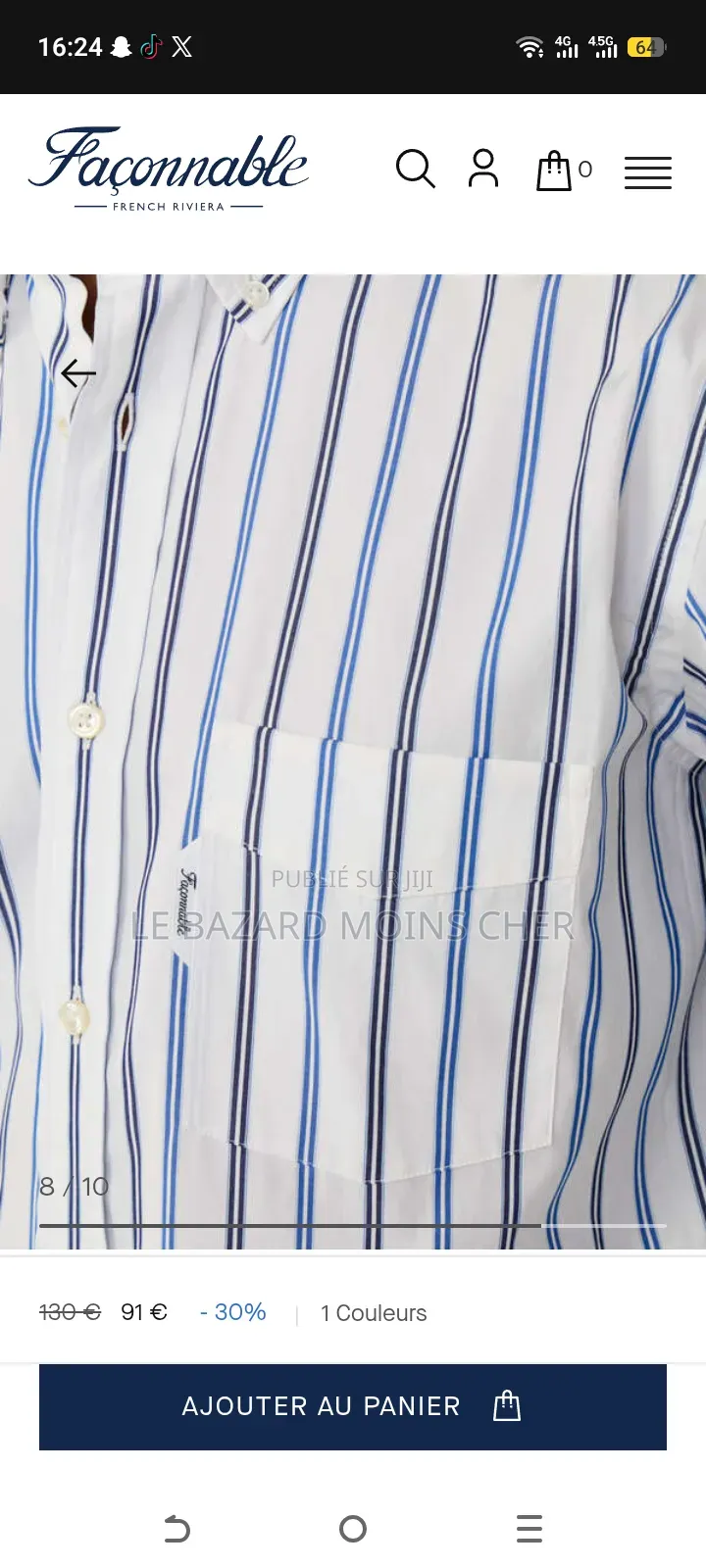 Chemise Façonnable Taille XL