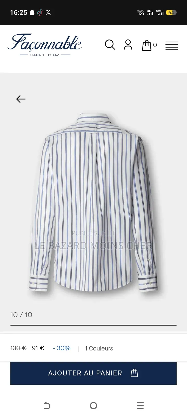 Chemise Façonnable Taille XL